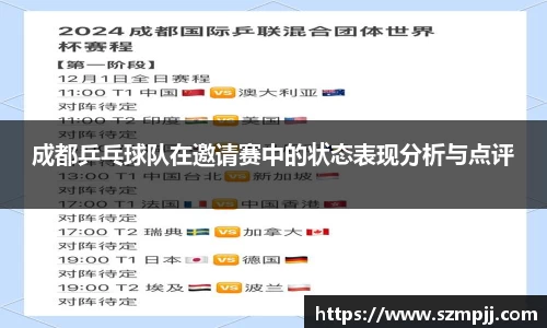 成都乒乓球队在邀请赛中的状态表现分析与点评